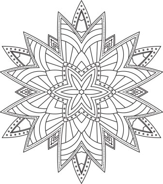 Soyut yuvarlak dantel tasarım