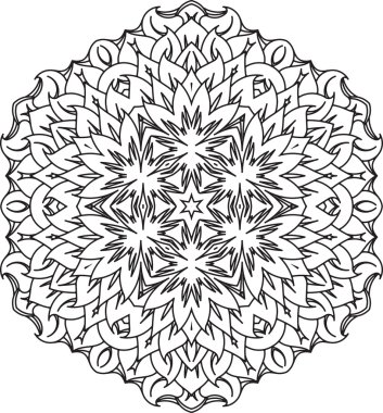 Soyut yuvarlak dantel tasarım