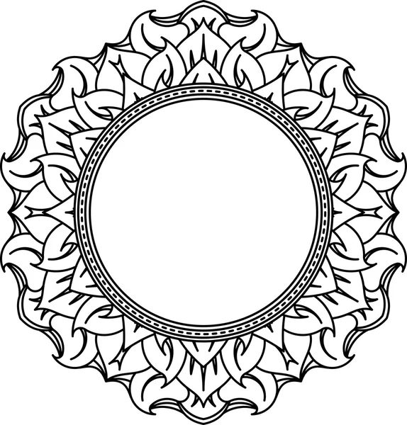 Ongewoon, zeshoekige, lace frame — Stockvector