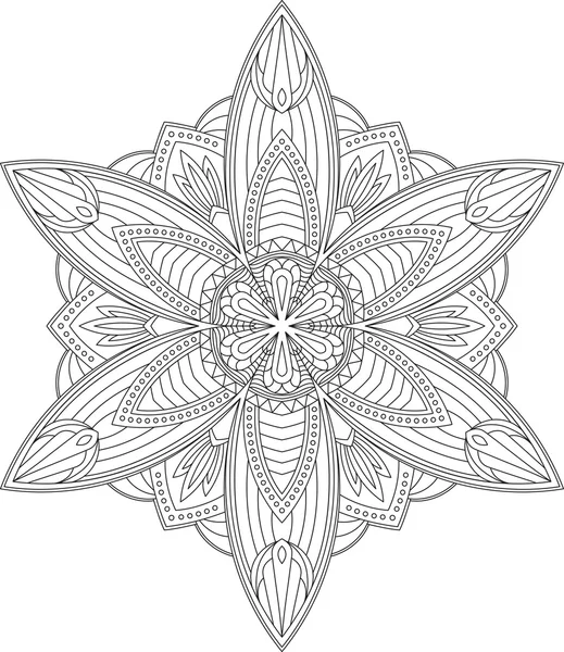 Mandala diseño de encaje redondo — Archivo Imágenes Vectoriales
