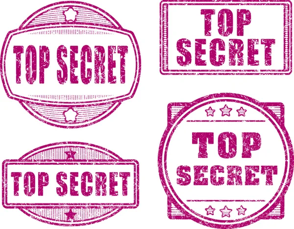 Top secret stamps — Stock Vector