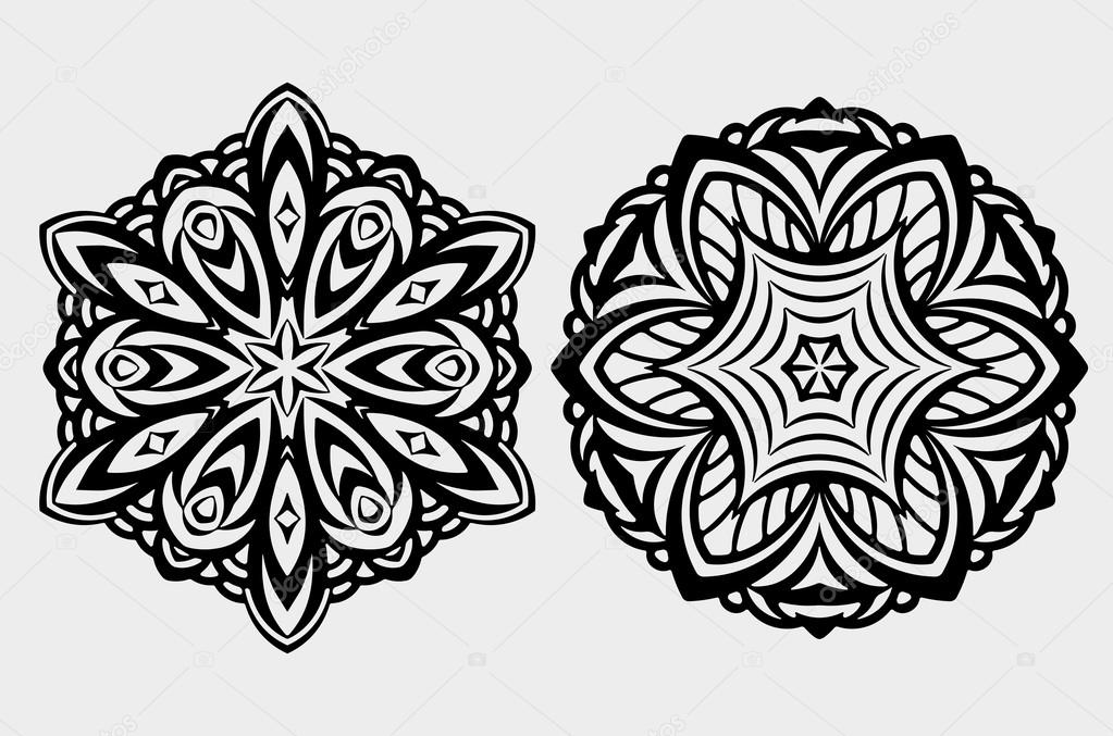 mandala round lace design