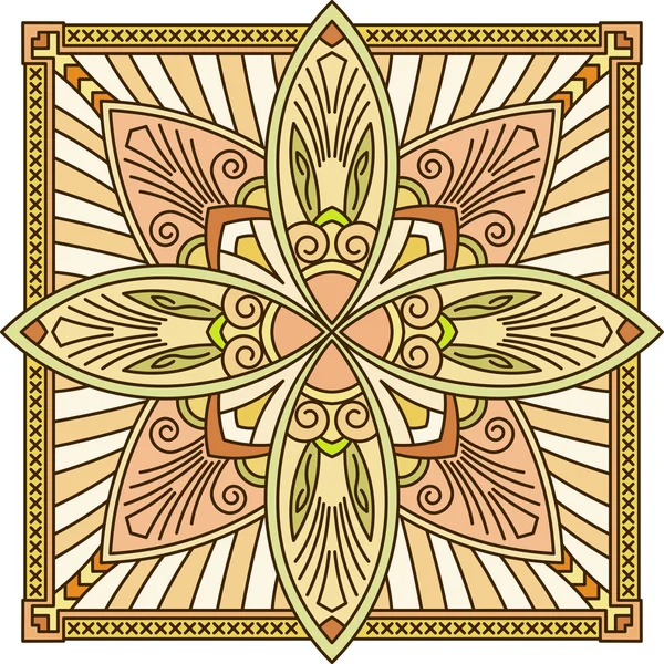 Mandala disegno etnico — Vettoriale Stock