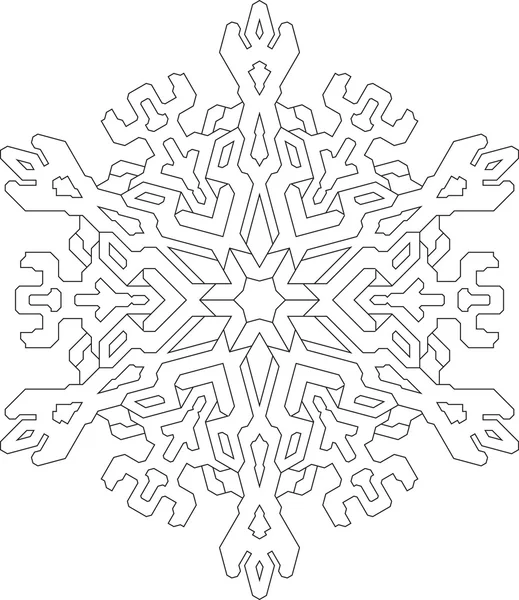 Copo de nieve en estilo mono — Vector de stock