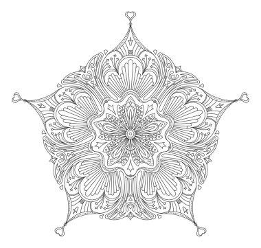 Dantel tasarım mono çizgi stili