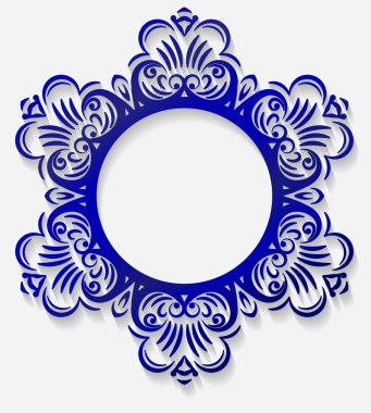 Yuvarlak alışılmadık dekoratif çerçeve