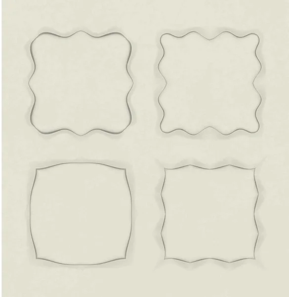 Set of unusual frames in paper — Stock Vector