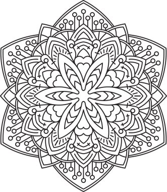 Soyut yuvarlak dantel tasarım