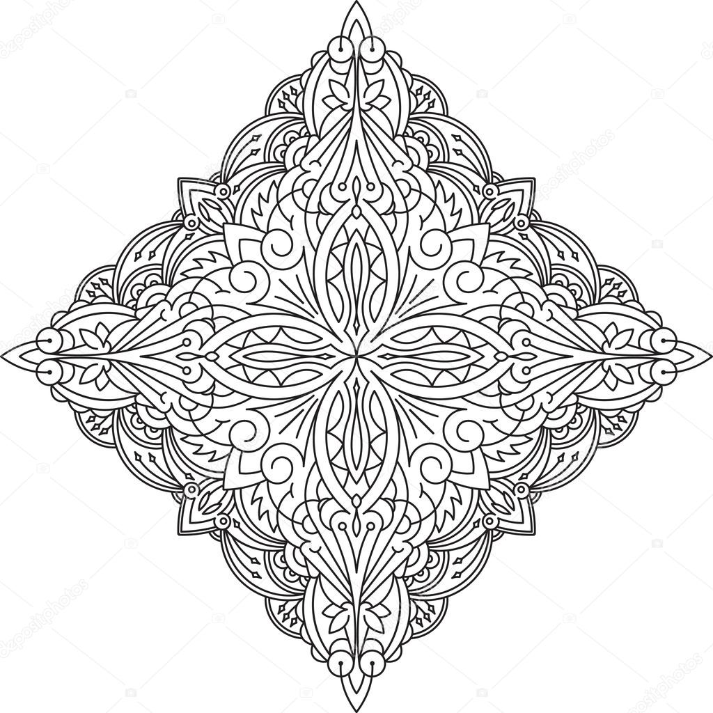lace mandala decorative element