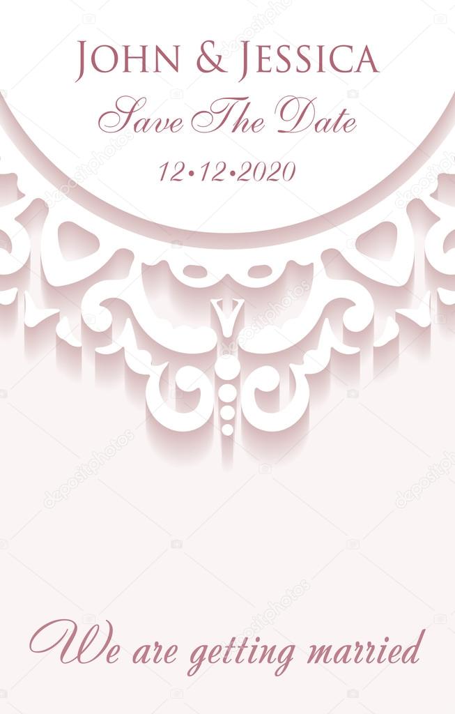 save the date ornamental pattern