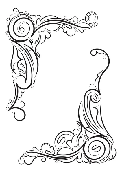 Ornamental floral corners. — Stock Vector