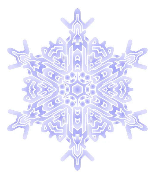 Copo de nieve Estilo de contornos — Vector de stock