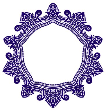 Dekoratif yuvarlak çerçeve