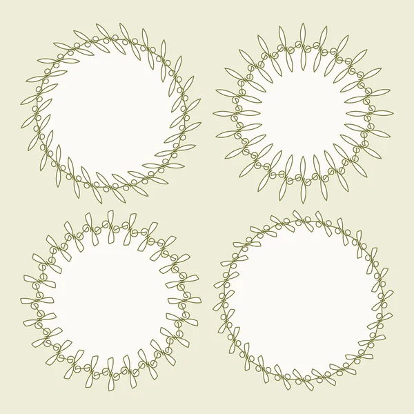 Простые круглые рамки — стоковый вектор