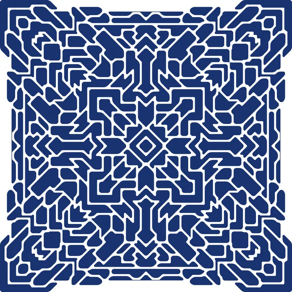 Mandala carré avec des formes cassées — Image vectorielle