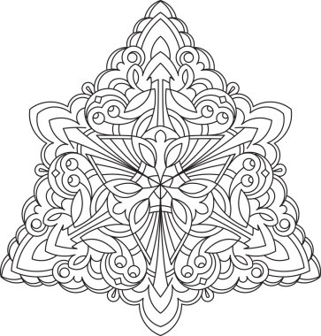 Round floral round lace mandala clipart