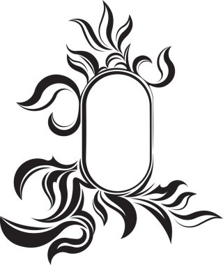 oval vintage çerçeve