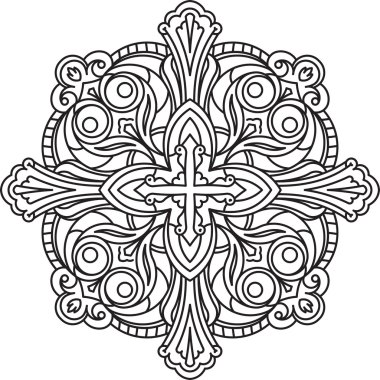 Mandala etnik dekoratif öğe