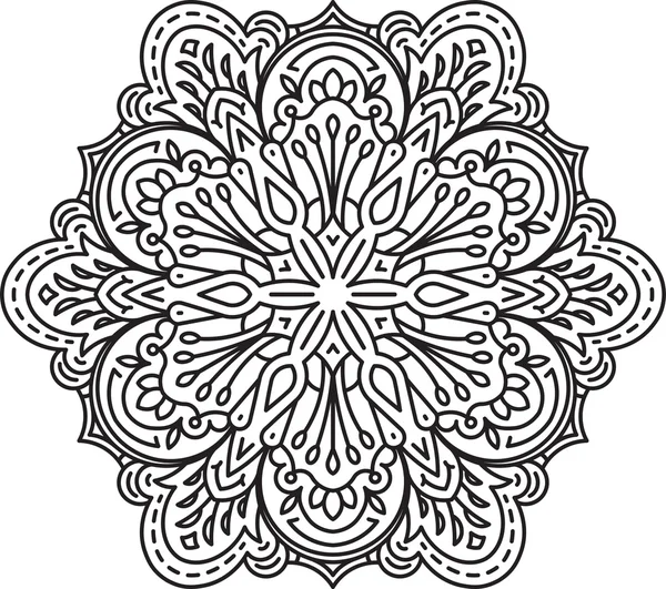 圆的花边设计曼荼罗 — 图库矢量图片