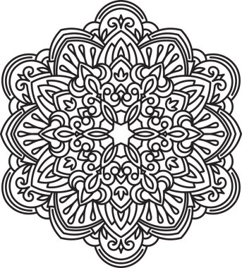 black round lace design