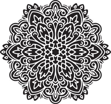 Yuvarlak dantel tasarım - mandala