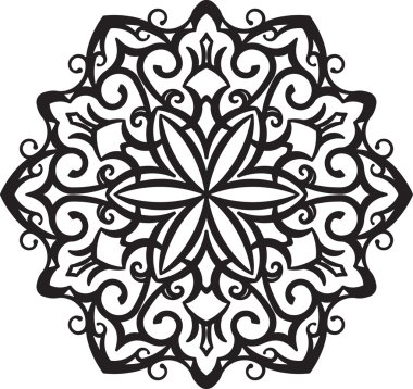 black round lace design