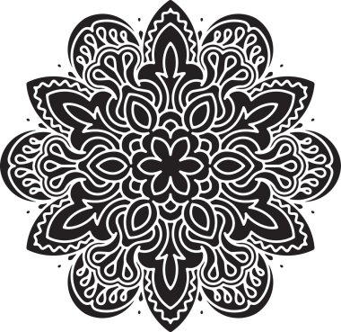 Yuvarlak dantel tasarım - mandala