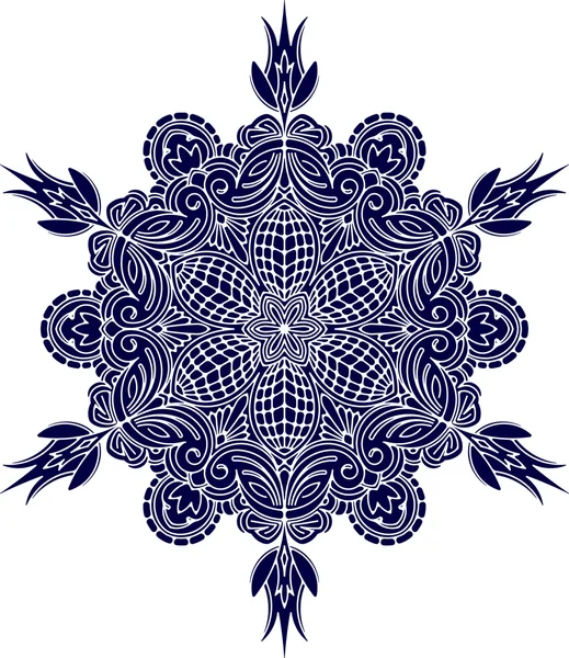 Diseño de encaje redondo - mandala — Vector de stock