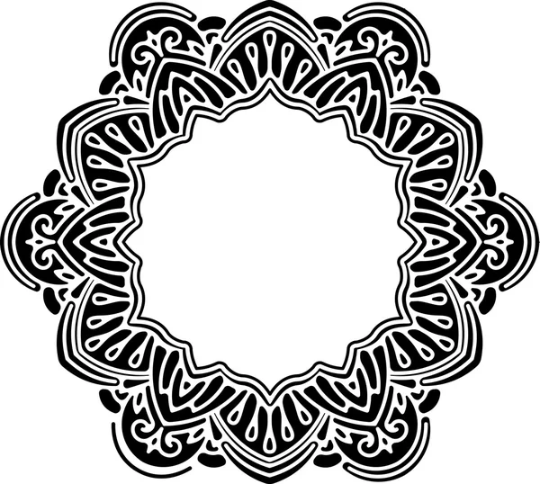Unusual, hexagonal, lace frame — Stock Vector