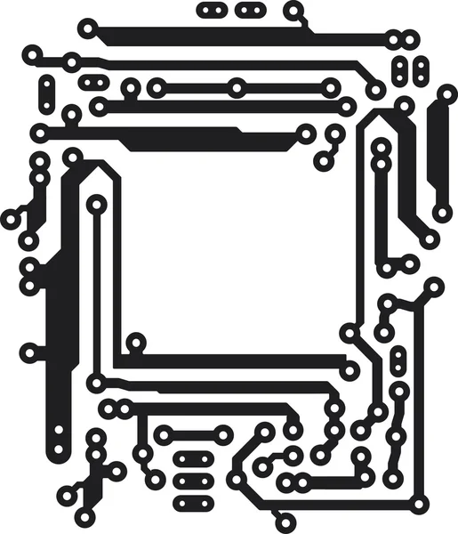 Fundo abstrato em estilo PCB-layout — Vetor de Stock