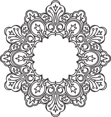 Altıgen, dantel çerçeve