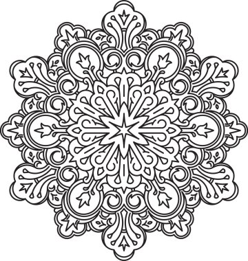 Yuvarlak öğe - dantel mandala