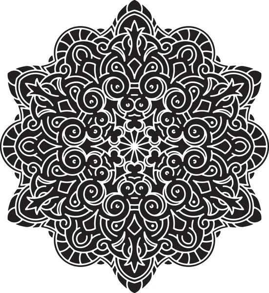 Round lace design - mandala — Stock Vector