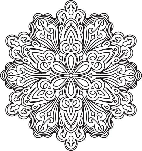 Abstracte ronde kant ontwerp - mandala — Stockvector