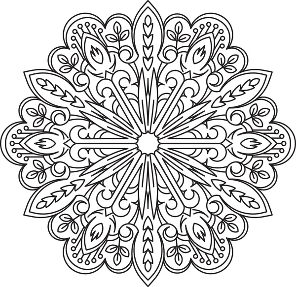 Diseño de encaje redondo abstracto - mandala — Vector de stock