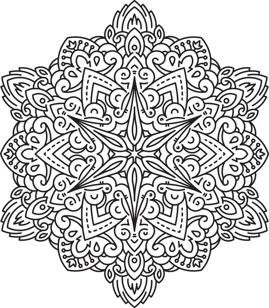 Ronde kant ontwerp - mandala — Stockvector