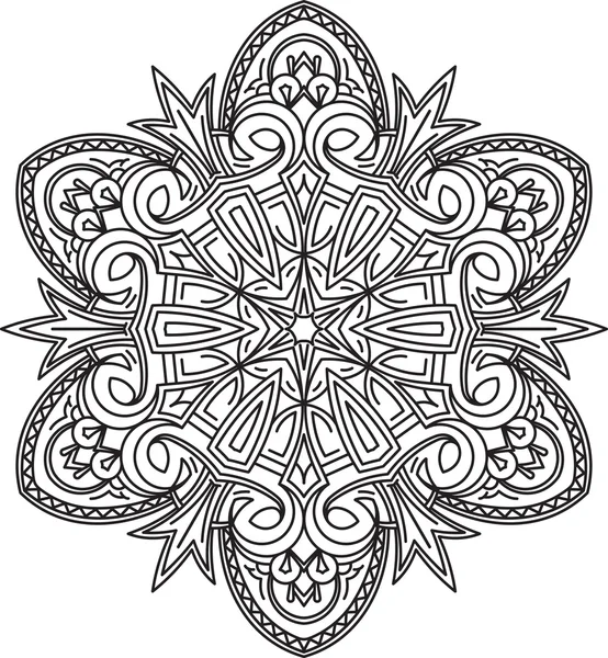 Abstracte ronde kant ontwerp - mandala — Stockvector