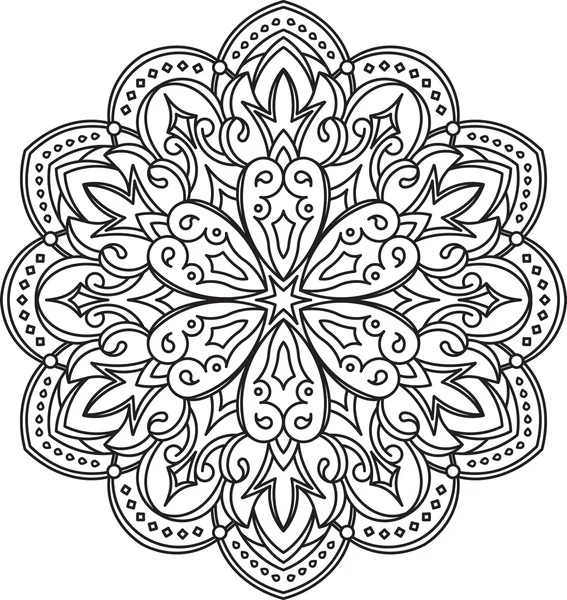 Design de renda redonda abstrato - mandala —  Vetores de Stock