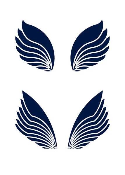 装飾的な翼のセット — ストックベクタ