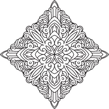 Dantel tasarım mono çizgi stili