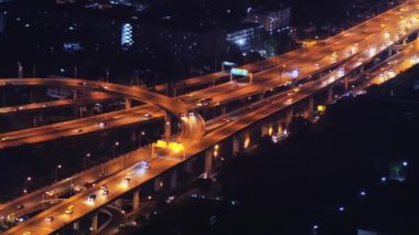 Bangkok gece modern Kavşağı