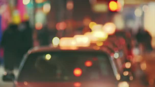 Taxis por la noche — Vídeos de Stock