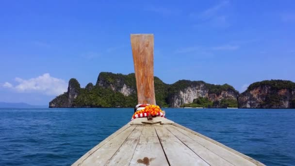 Utazás hajóval Thaiföldön. — Stock videók
