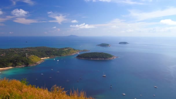 Panoramatický výhled na ostrov Phuket. — Stock video