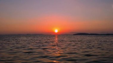 Sunset on sea coast. \