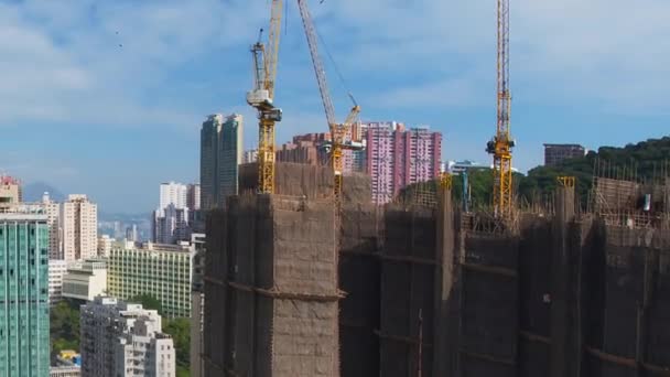 Construcción y desarrollo de ciudades . — Vídeo de stock