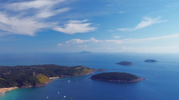 Panoramatický výhled na ostrov Phuket. — Stock video