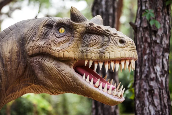 Dinosaur showing his toothy mouth — Stock Photo, Image