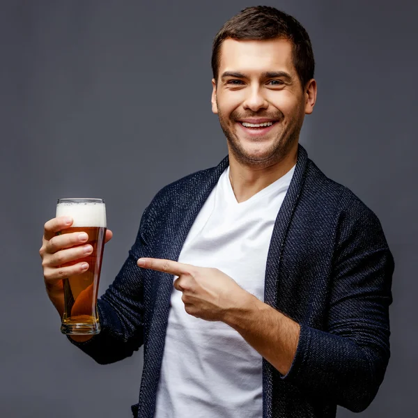 Cheerful young man in smart casual wear — Stock Photo, Image