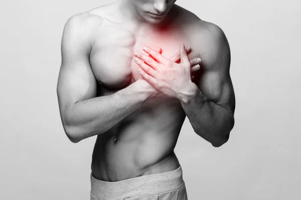 Homme avec des problèmes de douleur — Photo